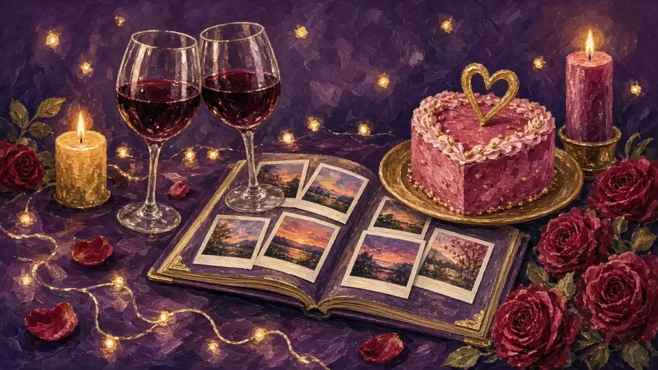 Illustration: Anniversary party table